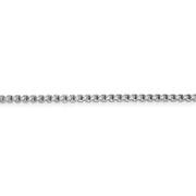 14k WG 2.45mm Semi-Solid Round Box Chain