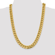 14k 13.2mm Semi-Solid Miami Cuban Chain