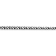 14k WG 3.5mm Semi-solid 3-Wire Wheat Chain