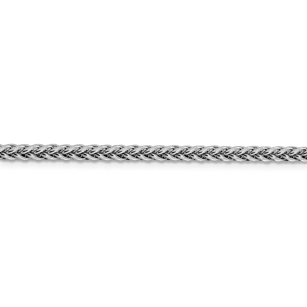 14k WG 3.5mm Semi-solid 3-Wire Wheat Chain