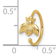 14k 18 Gauge Bumble Bee Nose Ring / Ear Cuff