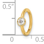 14k 16 Gauge Polished CZ Cartilage Ring