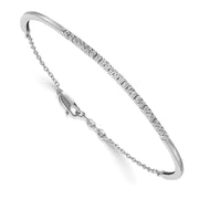 14k White Gold Diamond Bangle Bracelet