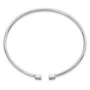 14k White Gold Diamond Cuff Bangle