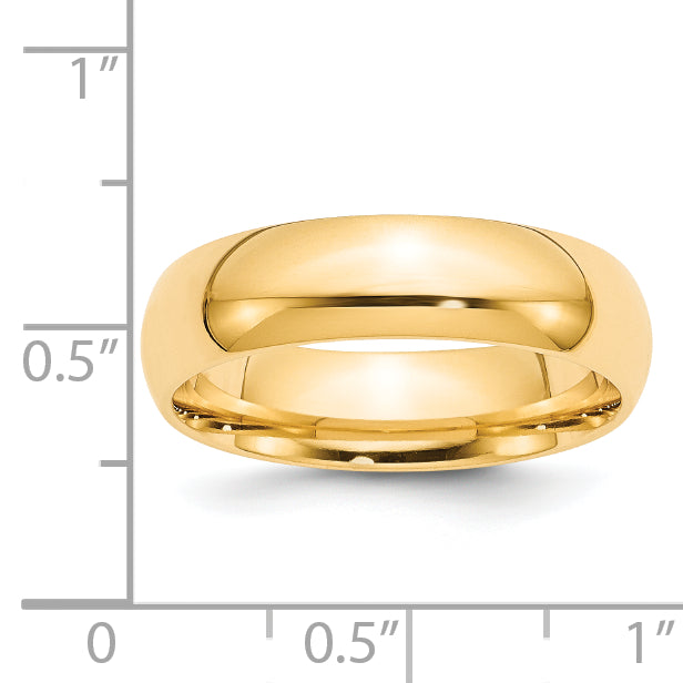 14KY 6mm Comfort Fit Band