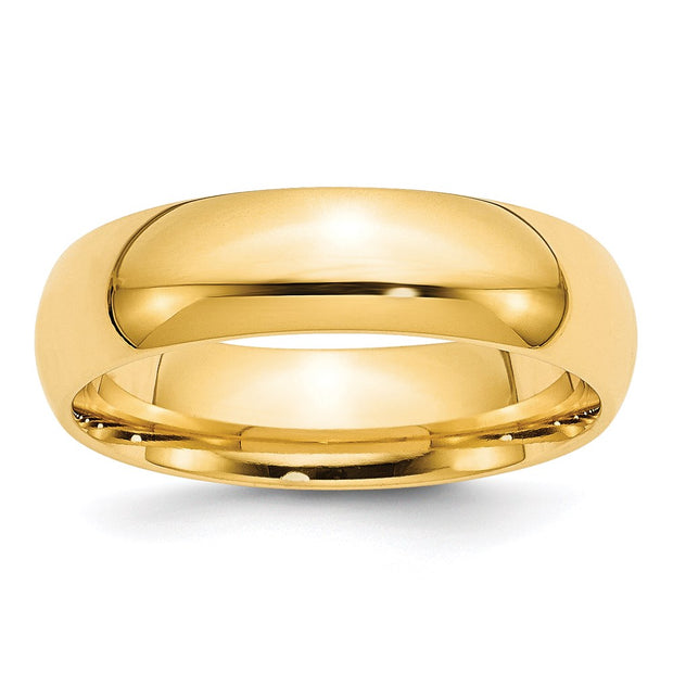 14KY 6mm Comfort Fit Band
