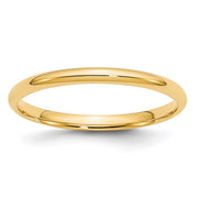 14KY 2mm Lightweight Comfort Fit Band