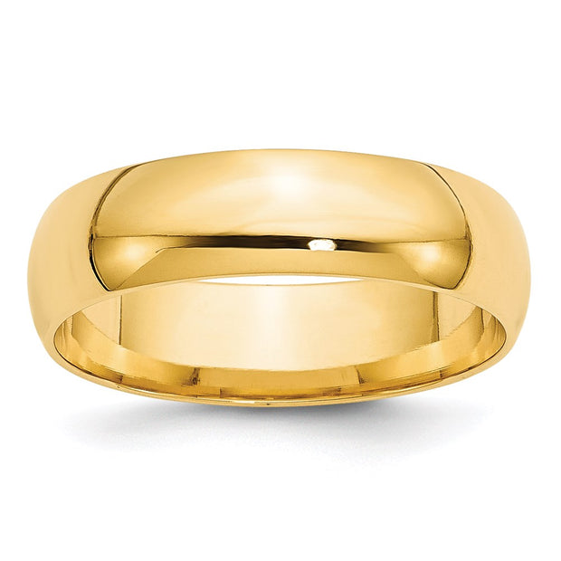 14KY 6mm Lightweight Comfort Fit Band