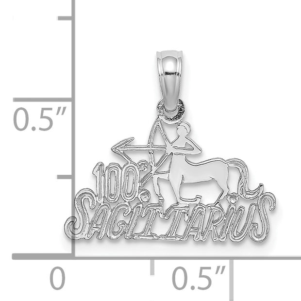 14k WG 100% SAGITTARIUS Zodiac Charm