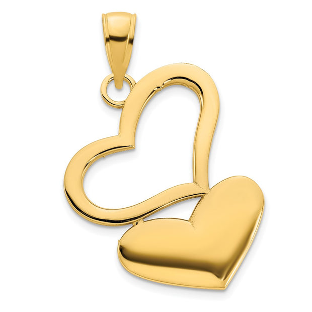 14ky Hearts Pendant