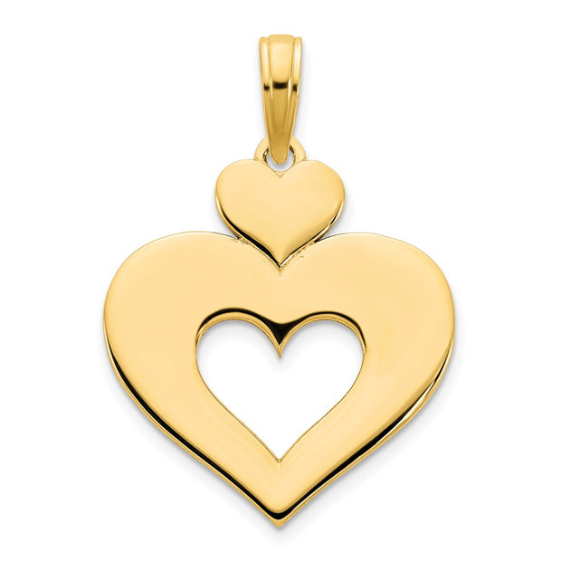 14ky Cut Out Heart Pendant