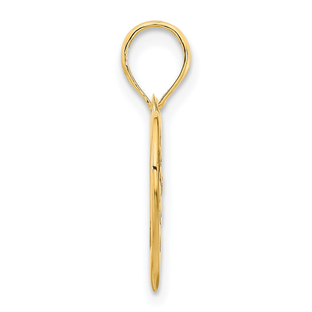 14k MOM Heart Pendant