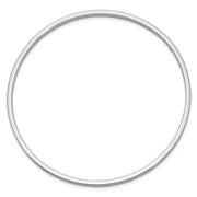 14k White Gold 3mm Polished Square Tube Slip-on Bangle