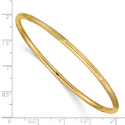 14k 3mm Polished and Satin Finish Slip-on Bangle