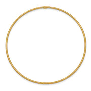 14k 1.5mm Textured Slip-on Bangle Bracelet