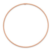 14k 1.5mm Rose Gold Textured Slip-on Bangle Bracelet