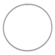 14k 1.5mm White Gold Textured Slip-on Bangle Bracelet