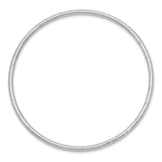 14k White Gold 2.5mm Grooved Slip-on Bangle