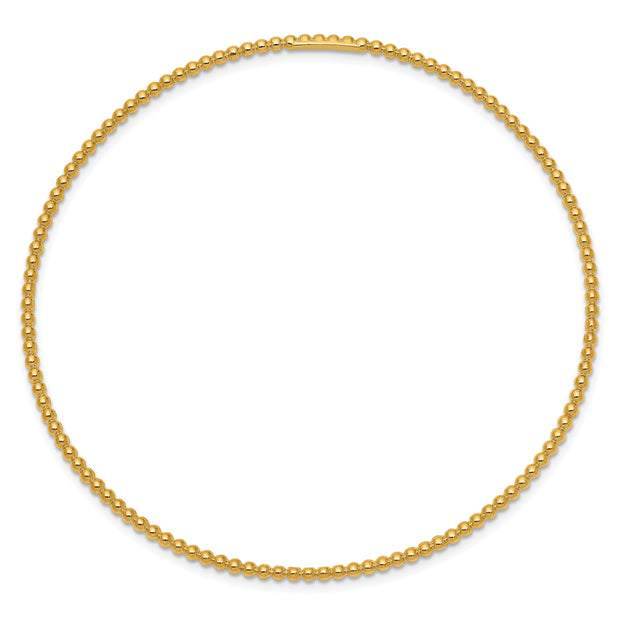 14K Beaded Slip-on Bangle