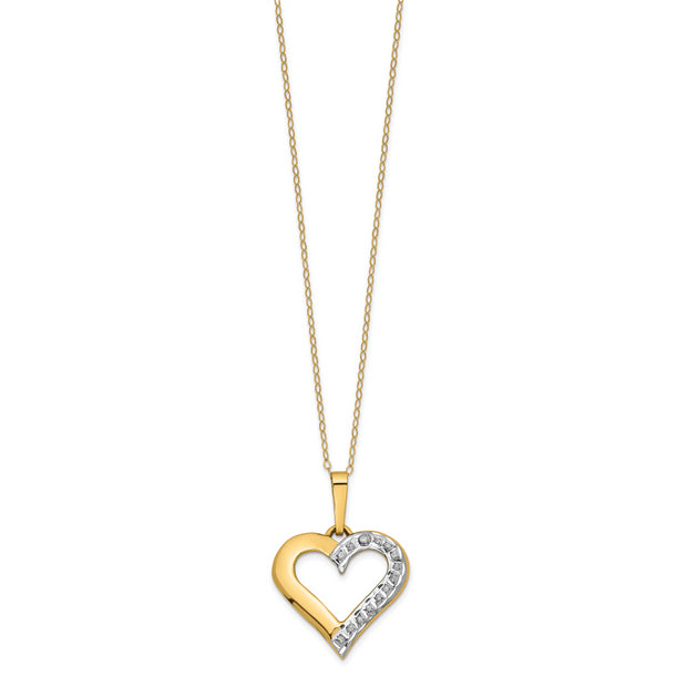 14k Diamond Fascination Heart Necklace