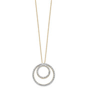 14k Diamond Fascination Double Circle Necklace