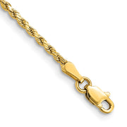 14k 2mm Semi-solid D/C Rope Chain