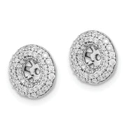 14k White Gold Diamond Earring Jackets