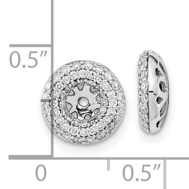 14k White Gold Diamond Earring Jackets