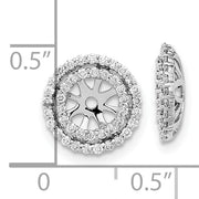14k White Gold Diamond Earring Jackets