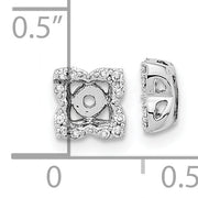 14k White Gold Diamond Earring Jackets