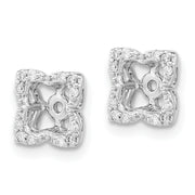 14k White Gold Diamond Earring Jackets