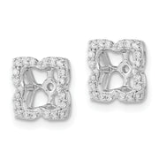 14k White Gold Diamond Earring Jackets