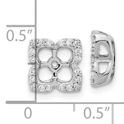 14k White Gold Diamond Earring Jackets