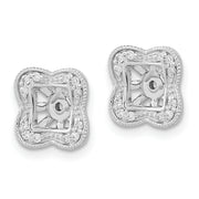 14k White Gold Diamond Earring Jackets