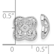 14k White Gold Diamond Earring Jackets