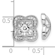 14k White Gold Diamond Earring Jackets
