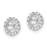 14k White Gold Diamond Earring Jackets