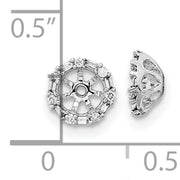 14k White Gold Diamond Earring Jackets