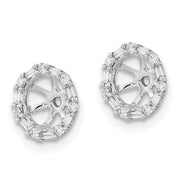 14k White Gold Diamond Earring Jackets