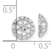14k White Gold Diamond Earring Jackets