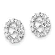 14k White Gold Diamond Earring Jackets
