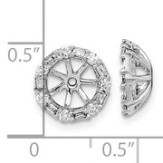 14k White Gold Diamond Earring Jackets