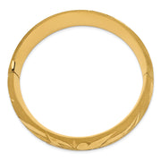 14k 13/16 Florentine Engraved Hinged Bangle Bracelet