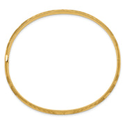 14k 3/16 Oversize Florentine Engraved Hinged Bangle Bracelet