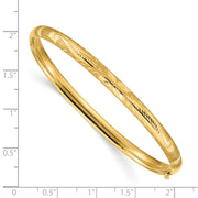 14k 3/16 Oversize Florentine Engraved Hinged Bangle Bracelet