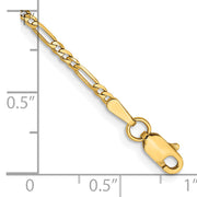 14k 1.8mm Flat Figaro Chain Anklet