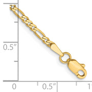 14k 2.25mm Flat Figaro Chain