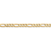14k 4mm Flat Figaro Chain