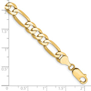 14k 7mm Flat Figaro Chain