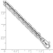 14k White Gold Polished Chain Bracelet